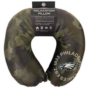 NFL Philadelphia Eagles Travel Pillow Neck Camo Big Logo NEW Soft Super Bowl